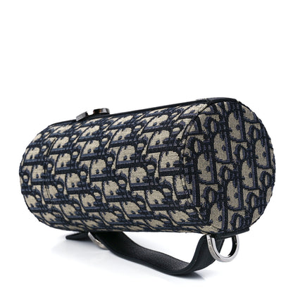 Christian Dior Oblique Vertical Roller Messenger Bag Blue 4 of 10