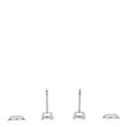 Tiffany Platinum Diamond .19ct Mini Victoria Earrings 3 of 4