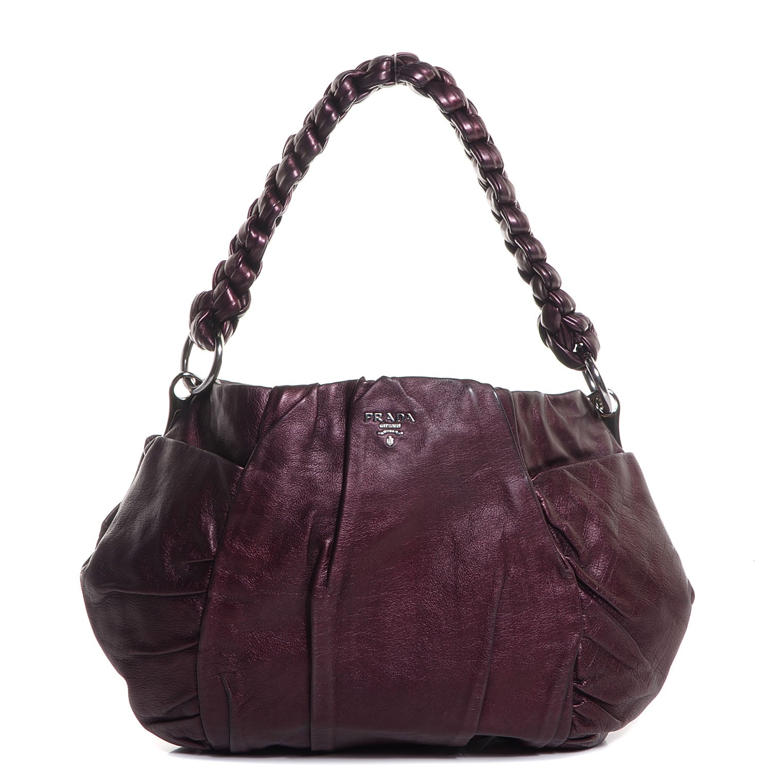 Prada Nappa Mordore Hobo Lampone 1 of 10
