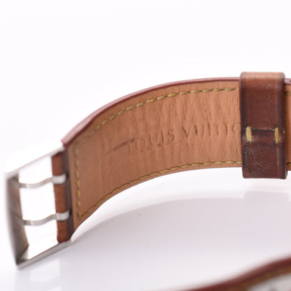 Louis Vuitton Stainless Steel Monogram Multicolor Mother of Pearl 28mm Tambour Murakami Quartz Watch 5 of 8
