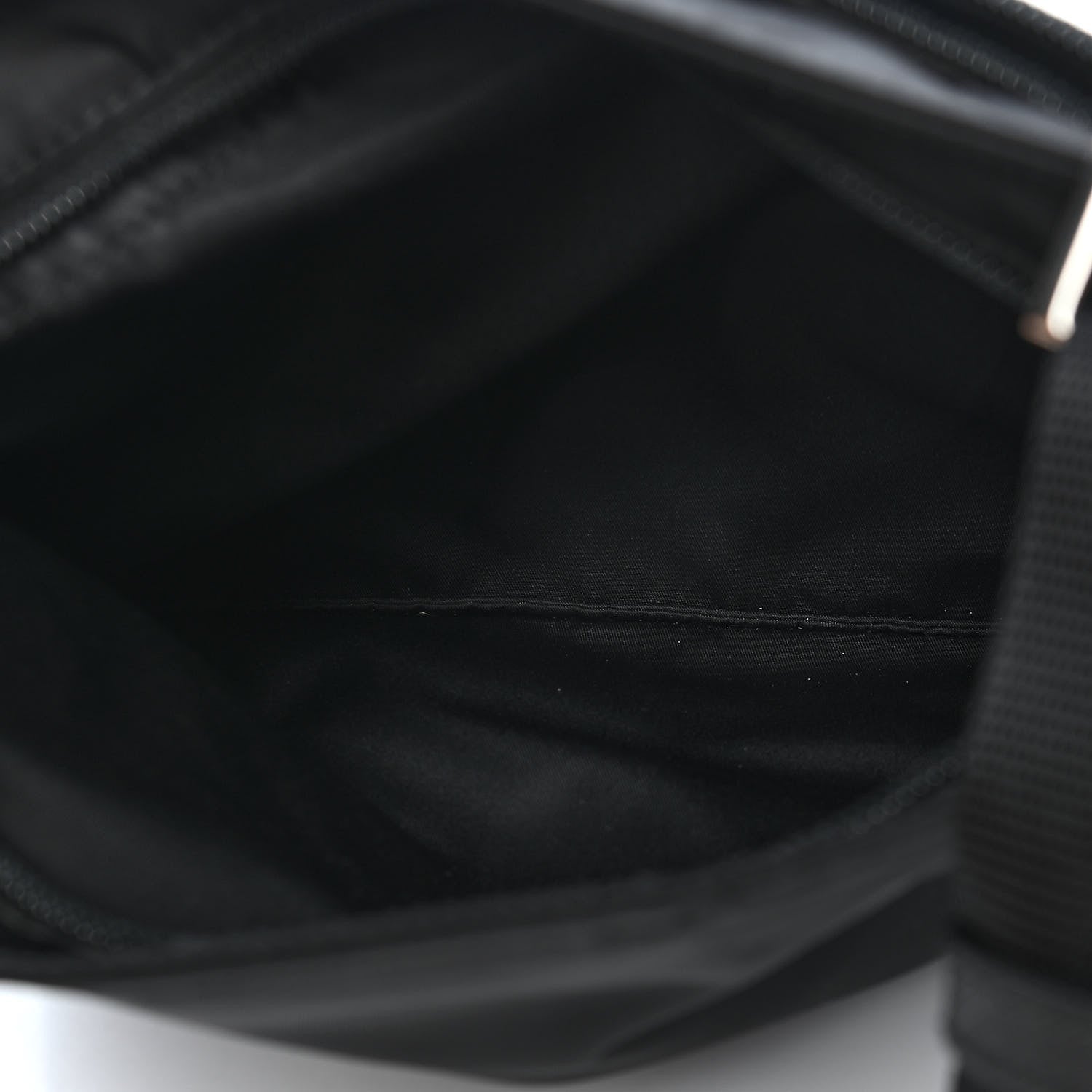 Prada Nylon Flat Messenger Bag Black 5 of 8