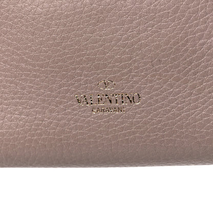 Valentino Garavani Grainy Calfskin Rockstud Double Flap Crossbody Bag Poudre 9 of 14