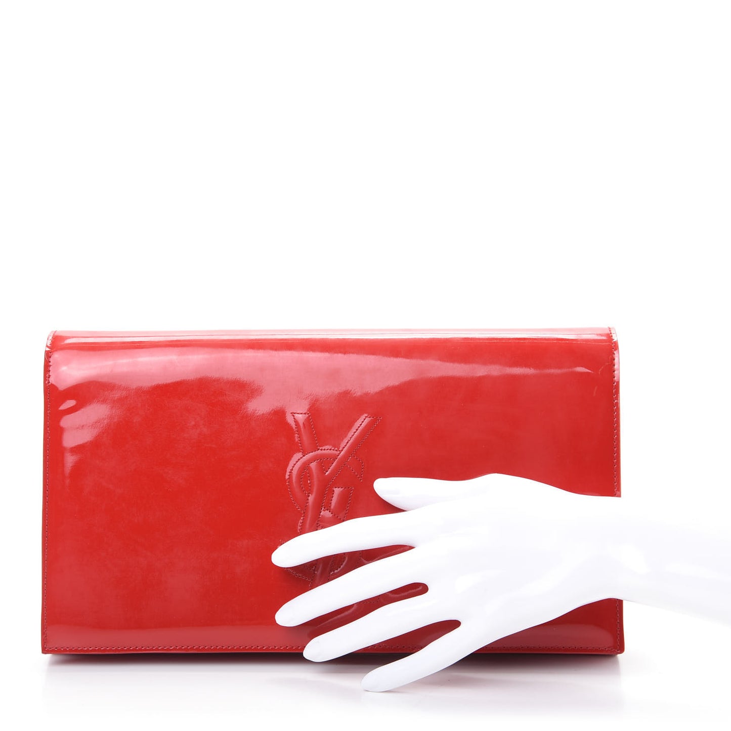 Patent Monogram Large Belle De Jour Clutch Red