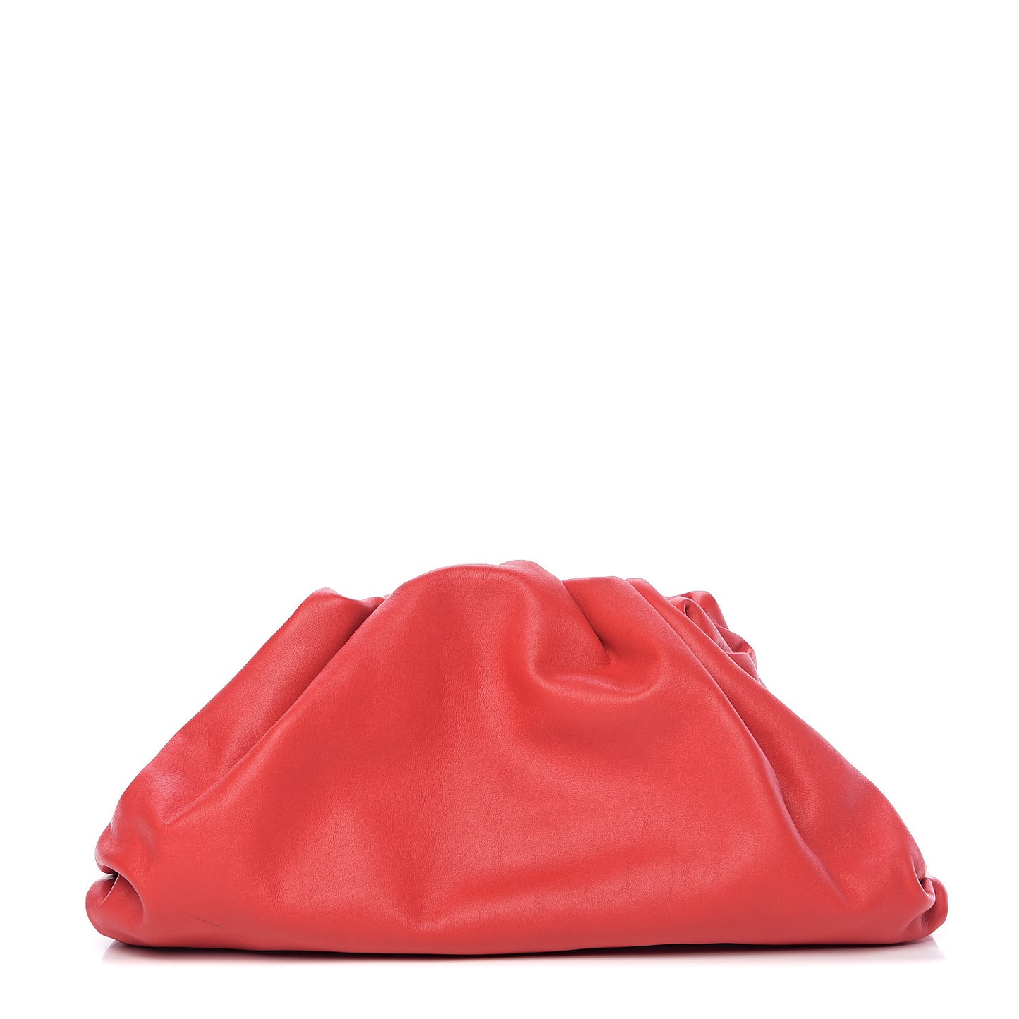 Smooth Butter Calf The Pouch Oversized Clutch Bright Red