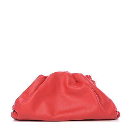 Bottega Veneta Smooth Butter Calf The Pouch Oversized Clutch Bright Red 1 of 8