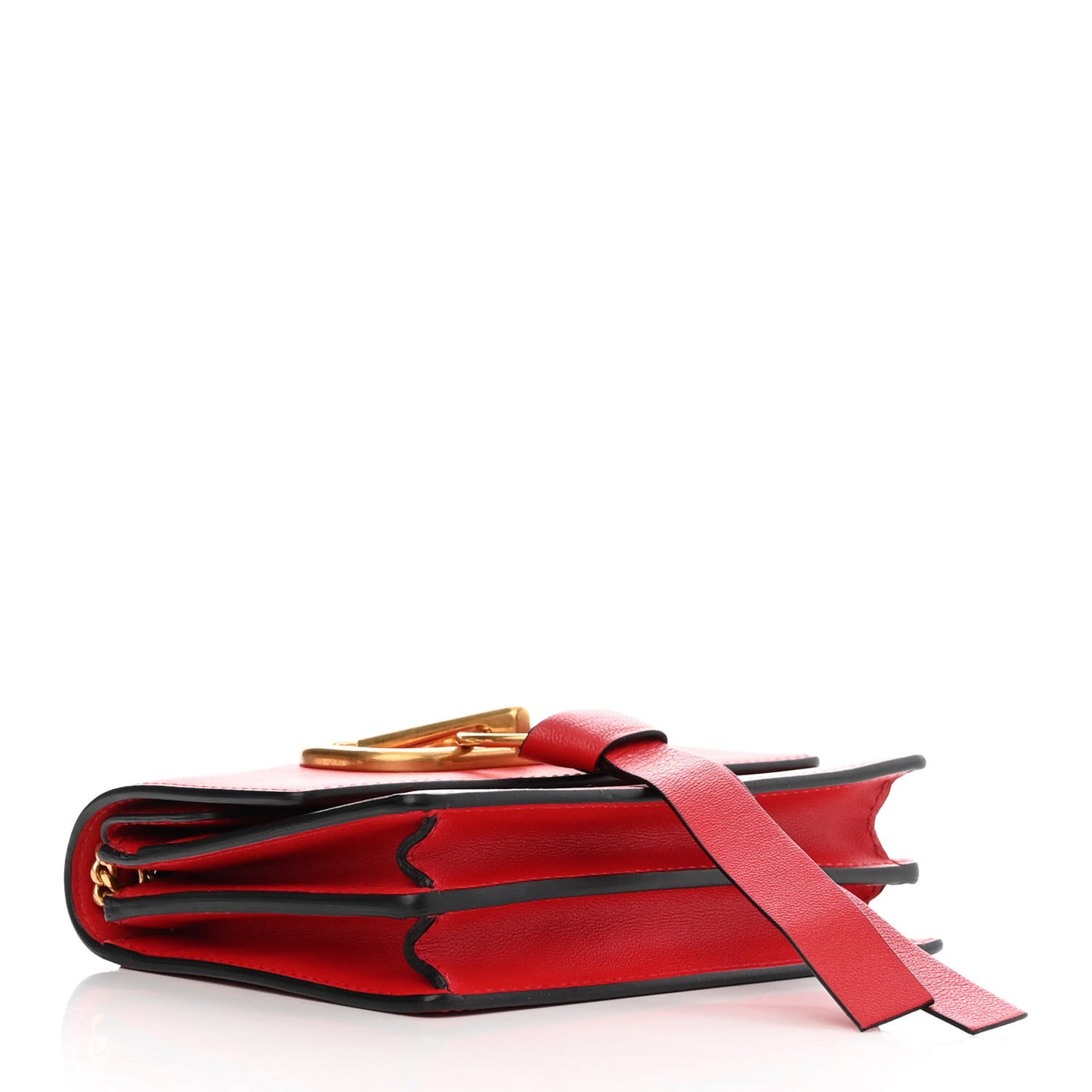 Smooth Calfskin Mini Vring Crossbody Bag Rouge Pur