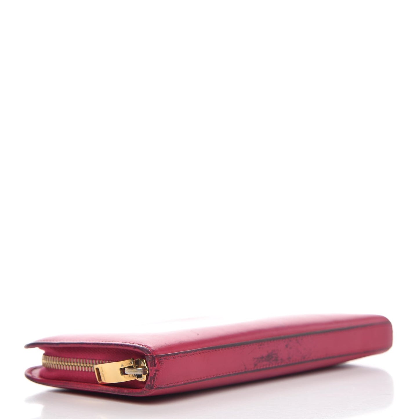Calfskin Classic Zip Around Continental Wallet Fuchsia