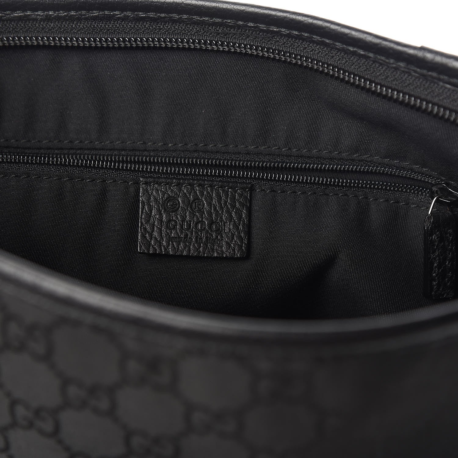 Gucci Nylon Monogram Abbey Messenger Bag Black 8 of 11