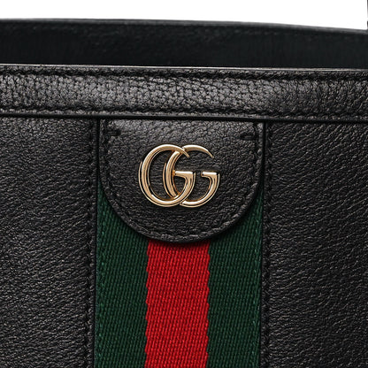 Gucci Textured Calfskin Web Medium Ophidia Shopping Tote Black 9 of 13