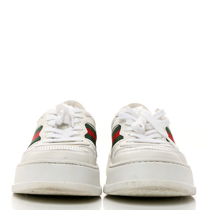 Gucci Calfskin Web Perforated Womens Platform 55mm Sneakers 37 White Bright Splash 2 of 12