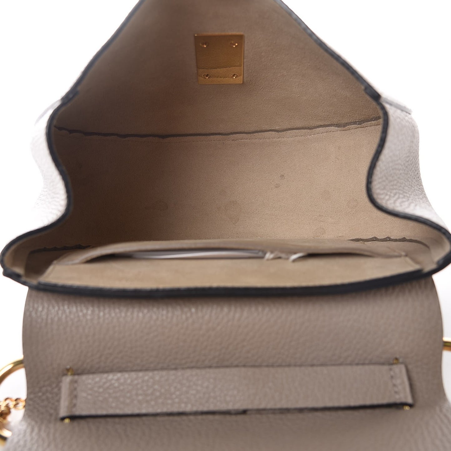 Grained Lambskin Mini Drew Shoulder Bag Motty Grey