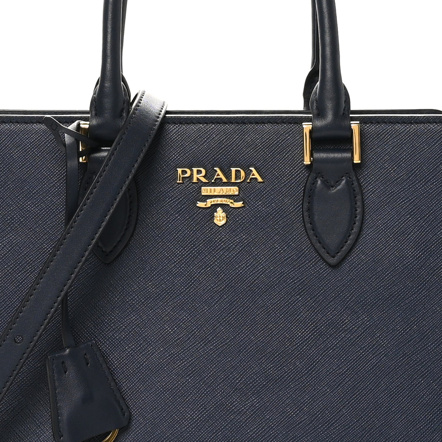 Saffiano Soft Calfskin Small Zippered Tote Baltico
