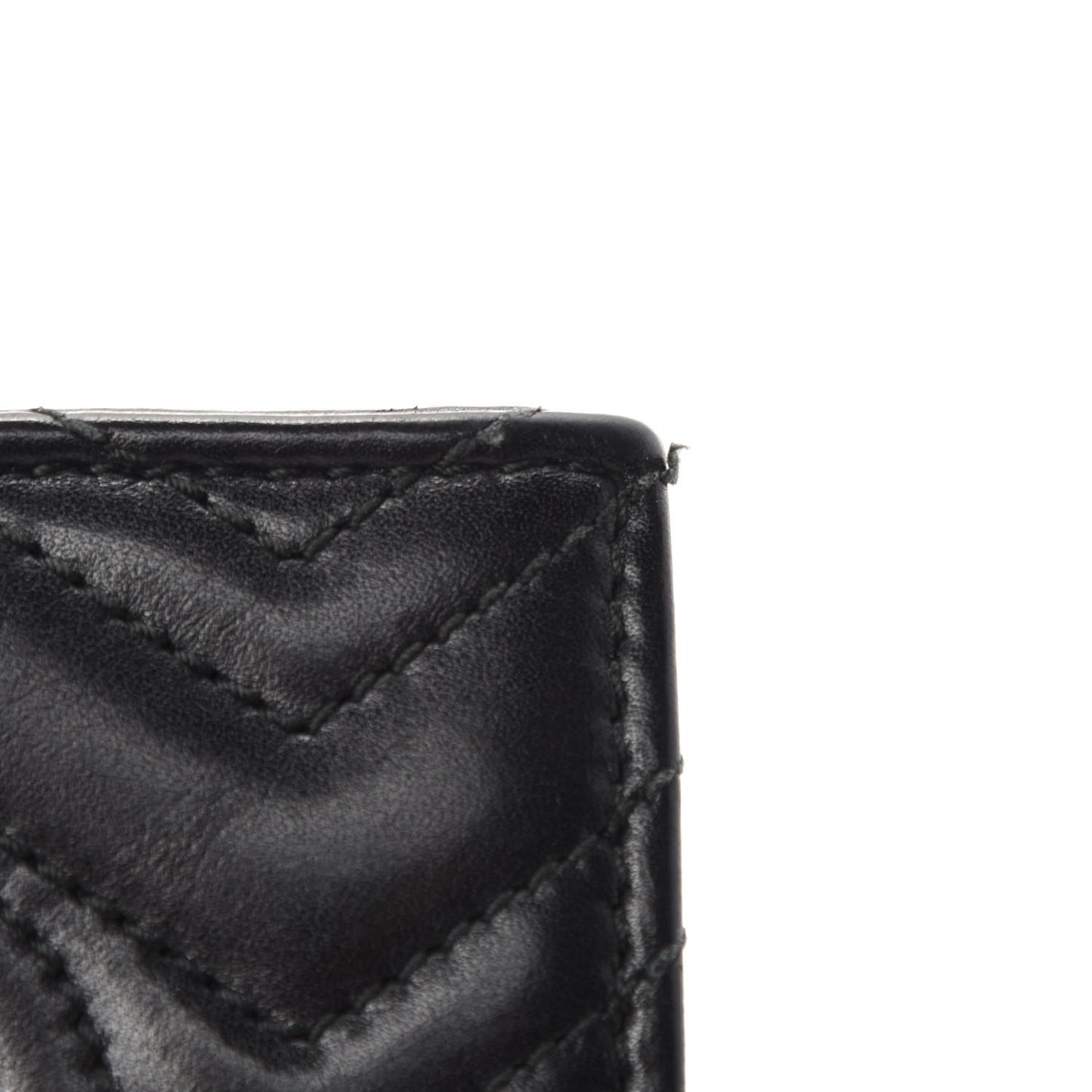Calfskin Matelasse GG Marmont Card Case Wallet Black