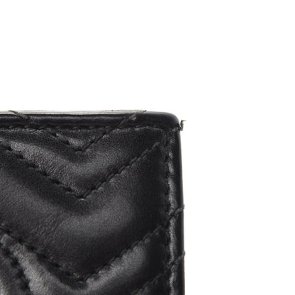 Gucci Calfskin Matelasse GG Marmont Card Case Wallet Black 6 of 9