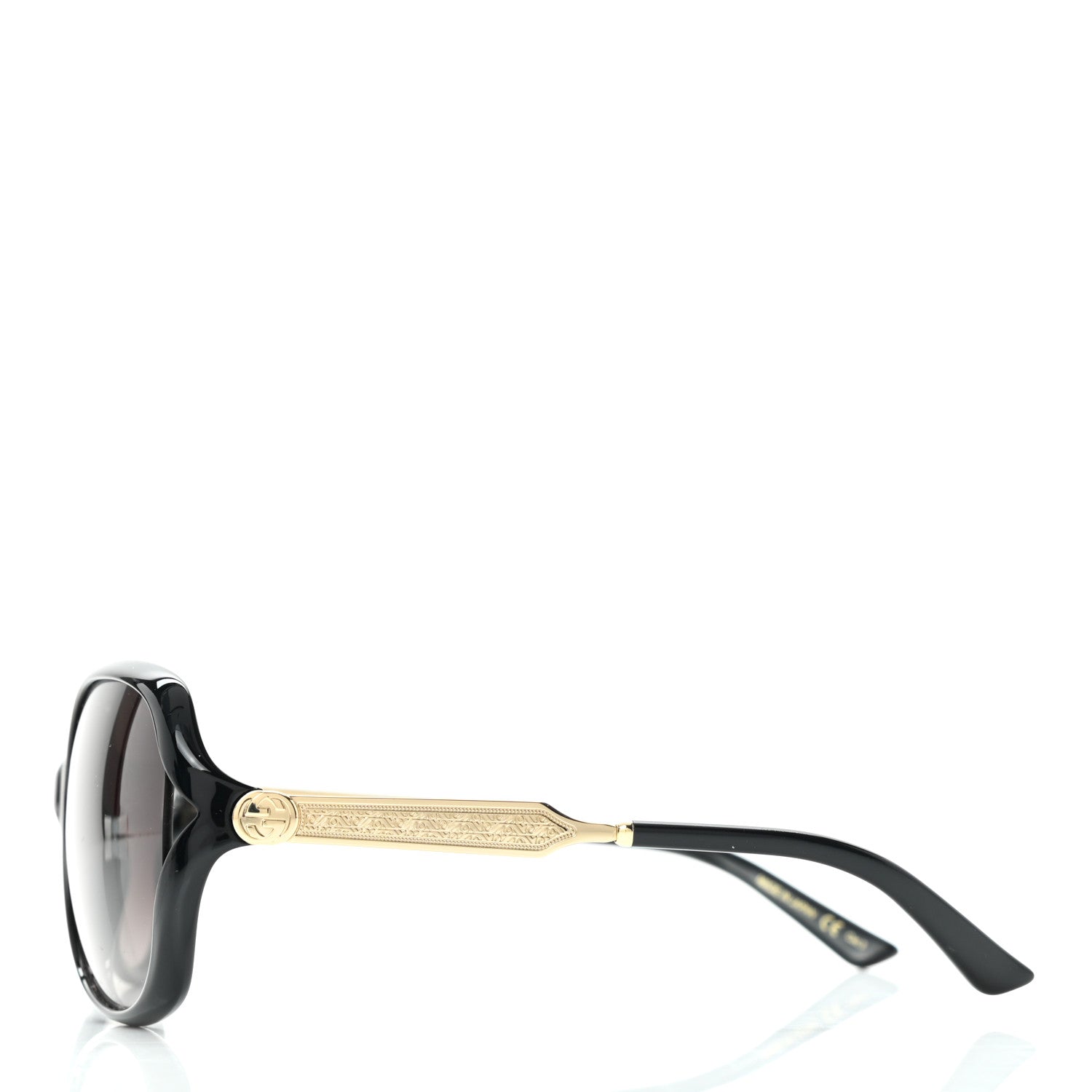 Gucci Acetate Oversized Butterfly Sunglasses GG 0076S Black 2 of 6