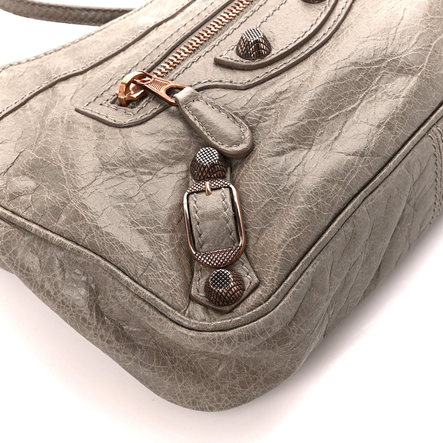 Agneau Giant 12 Rose Gold Hardware Hip Papyrus