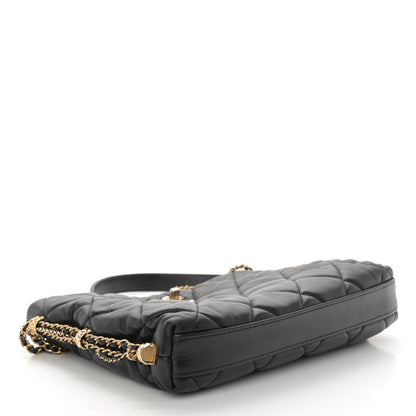 Chanel Lambskin Quilted Crush on Chains Hobo Black 4 of 10