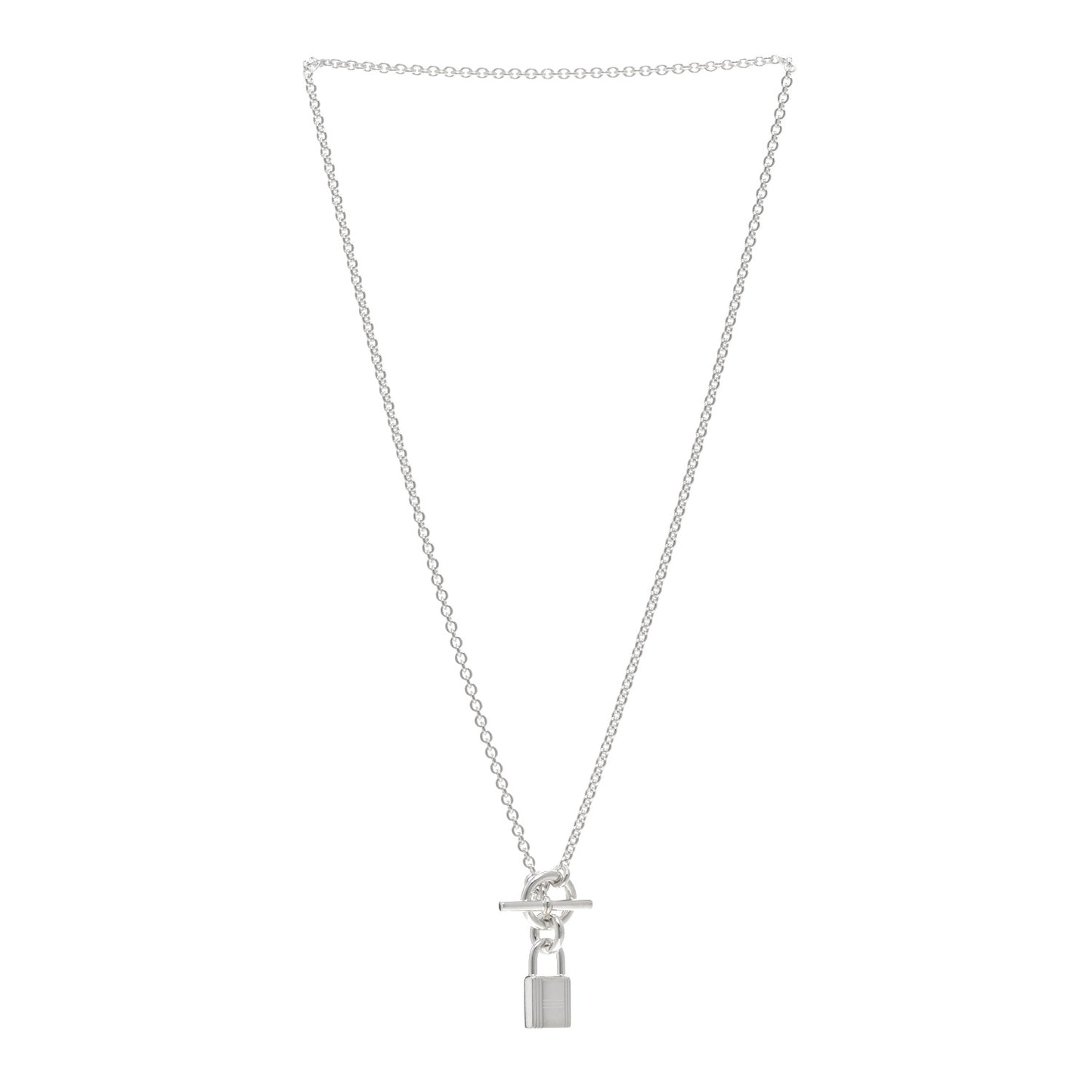 Sterling Silver Cadenas Kelly Lock Pendant Necklace