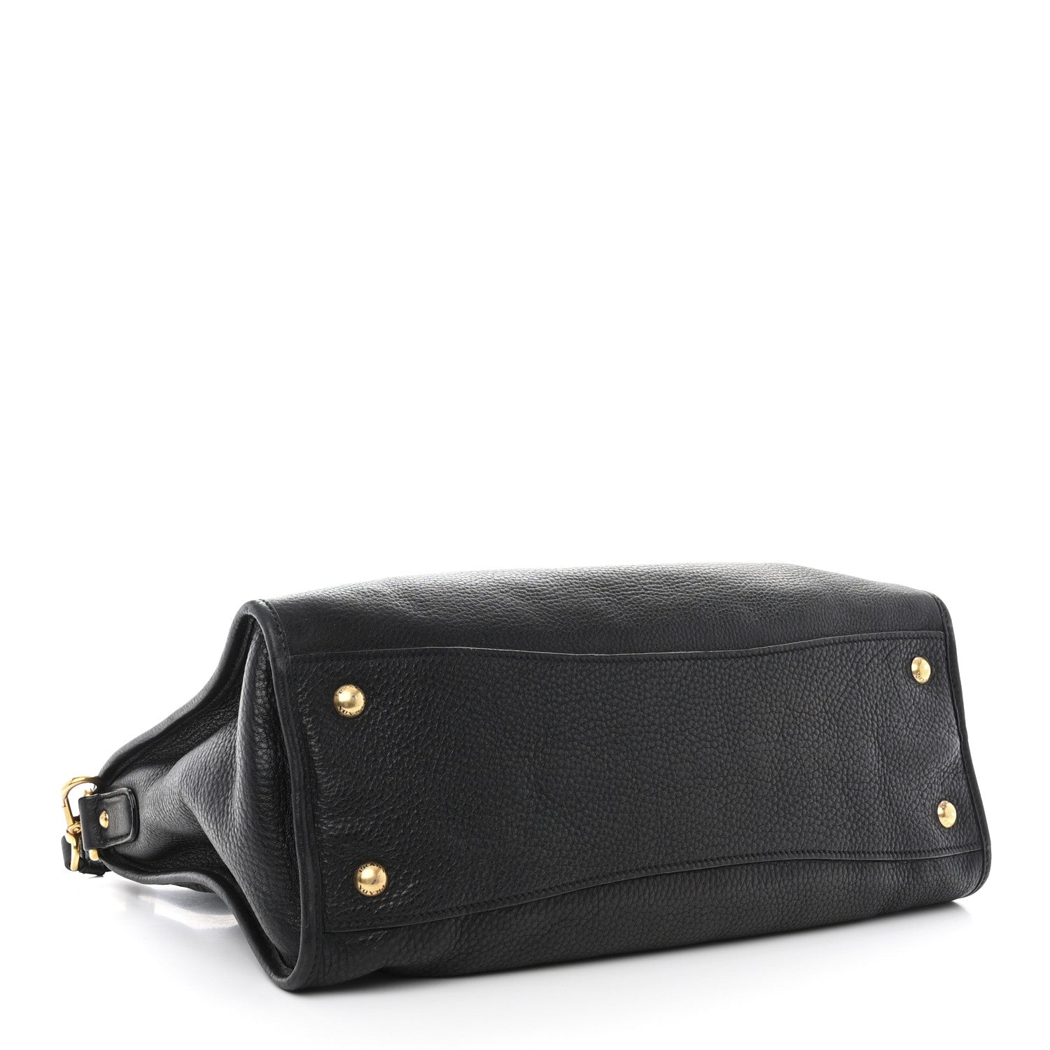 Prada Vitello Daino Shopping Satchel Black 4 of 19