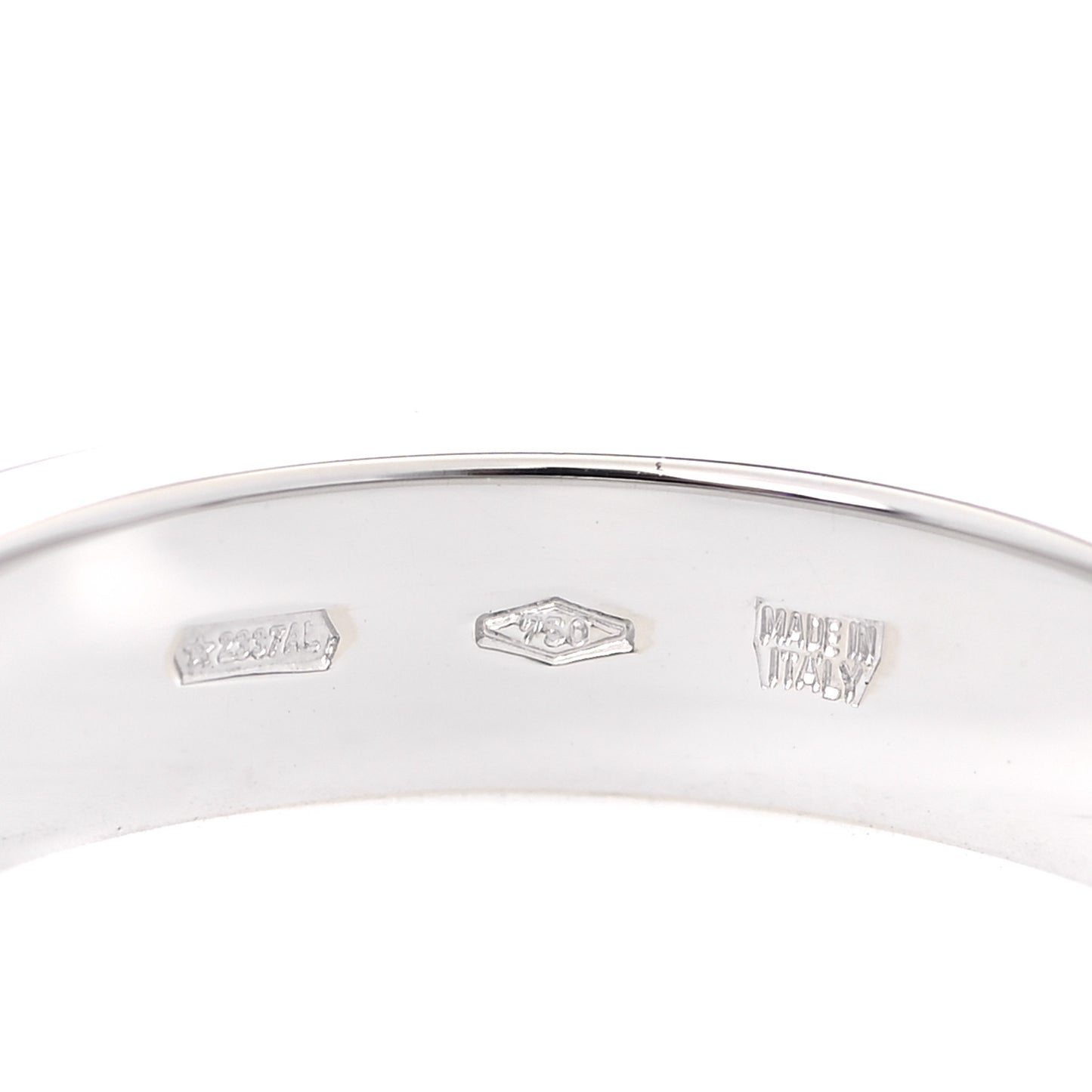 18K White Gold Diamond B.Zero1 Essential Band Ring 51 5.75