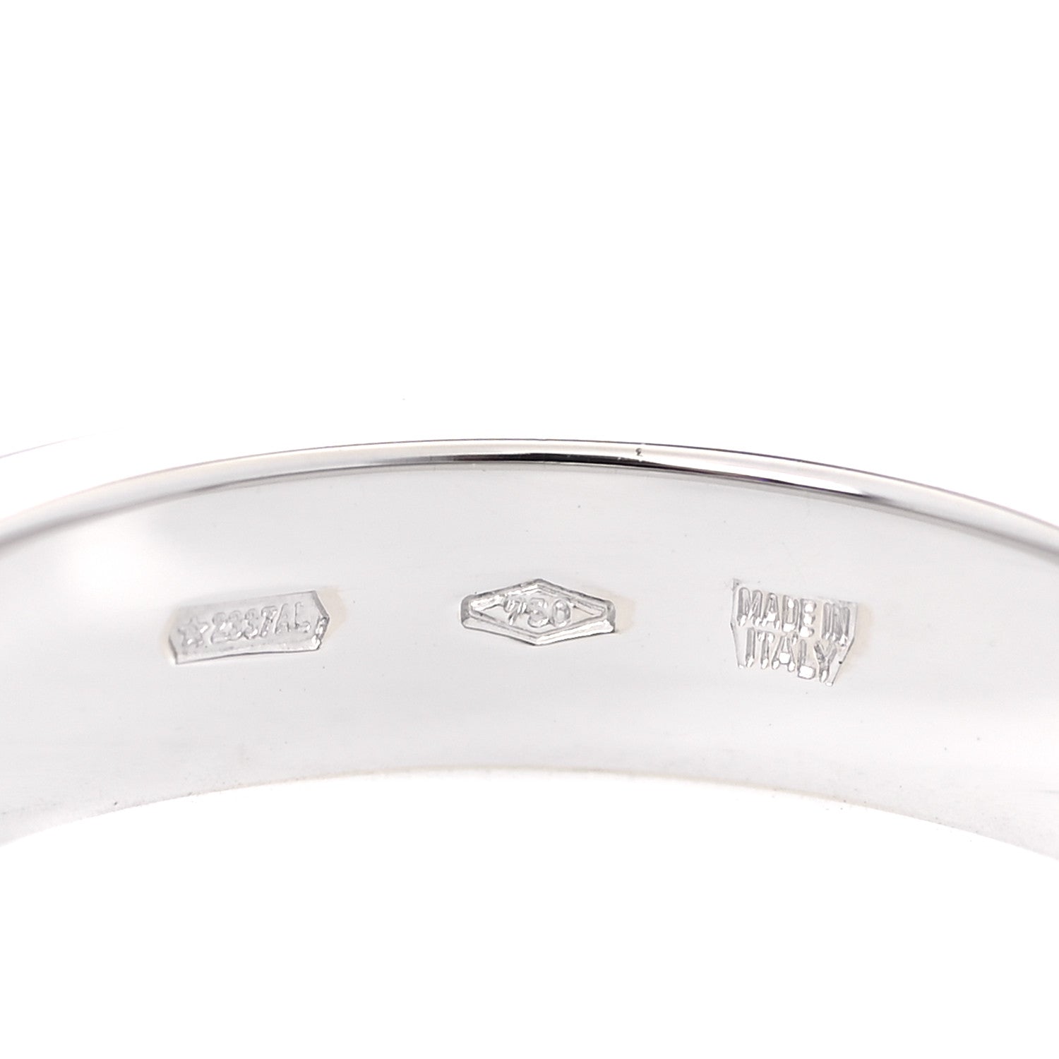 Bulgari 18K White Gold Diamond B.Zero1 Essential Band Ring 51 5.75 4 of 4