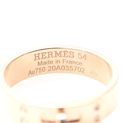 Hermes 18K Rose Gold Diamond PM Kelly Ring 54 6.75 4 of 5