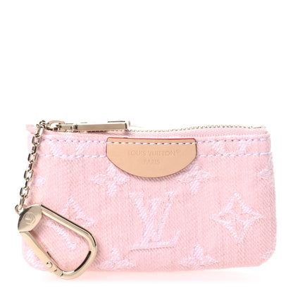 Louis Vuitton Monogram Denim Key Pouch Washed Pink 1 of 7