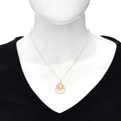 Tiffany 18K Yellow Gold Small Paloma Picasso Villa Paloma Palm Pendant Necklace 2 of 5