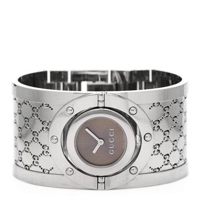 Gucci Stainless Steel 33mm Twirl Quartz Watch Brown 2 of 4