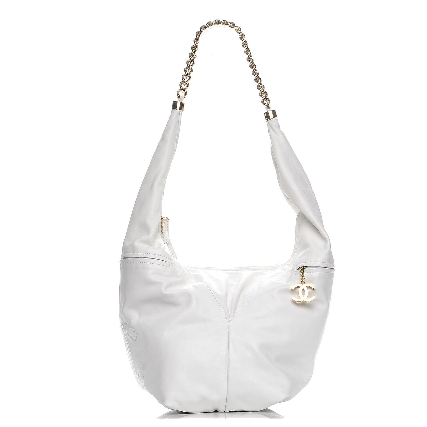 Calfskin Rodeo Drive Hobo White