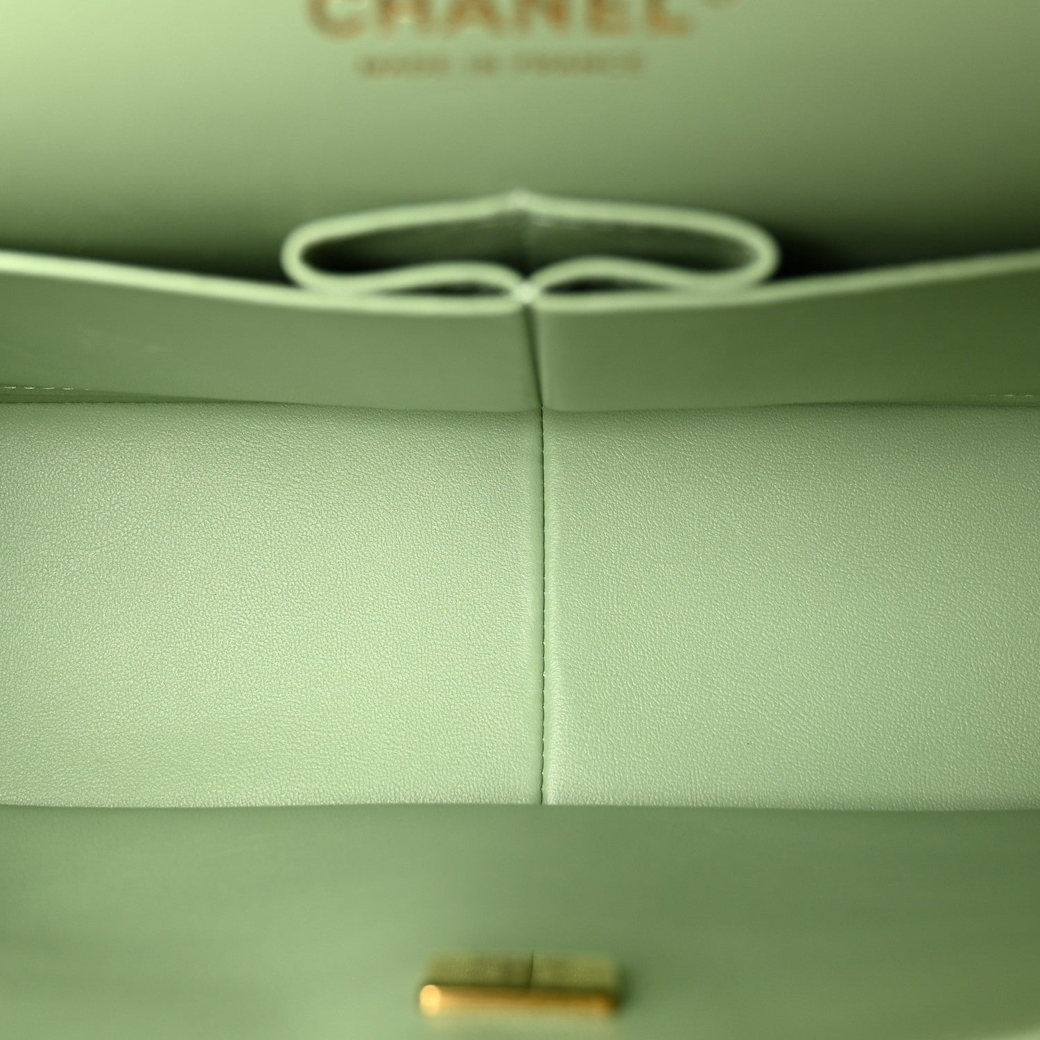 Chanel Caviar Quilted Jumbo Double Flap Light Green 5 of 10