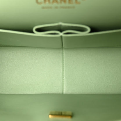 Chanel Caviar Quilted Jumbo Double Flap Light Green 5 of 10
