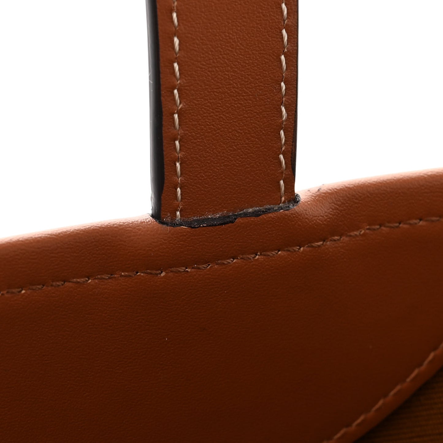 Triomphe Canvas Calfskin Small Cabas Bag Tan