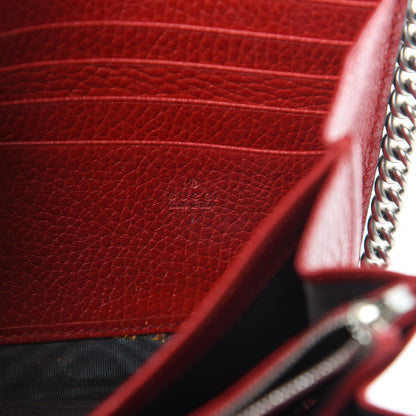 Gucci Calfskin Mini Dionysus Chain Wallet Hibiscus Red 6 of 13