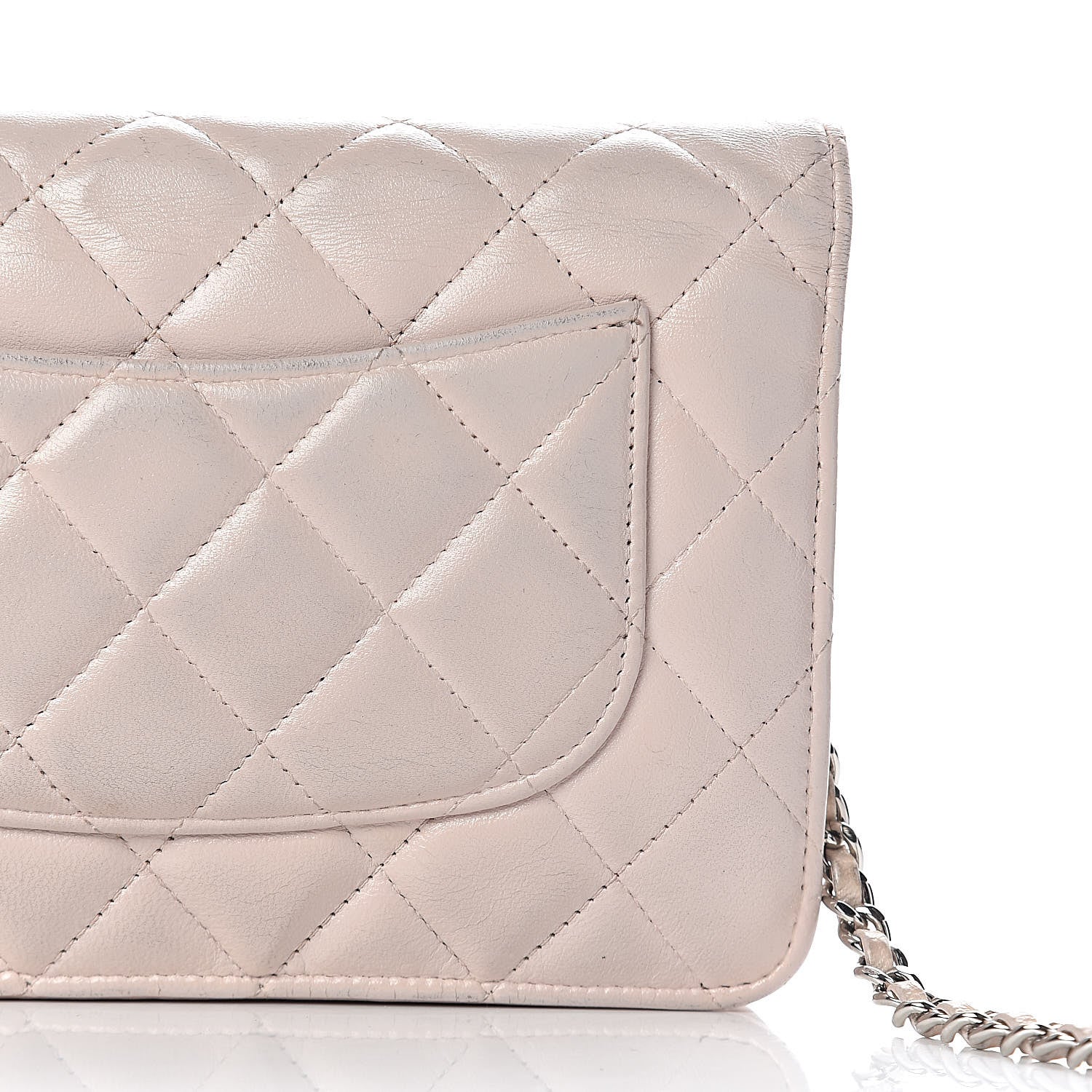 Chanel Lambskin Quilted Wallet On Chain WOC Rose Pale 26 of 26