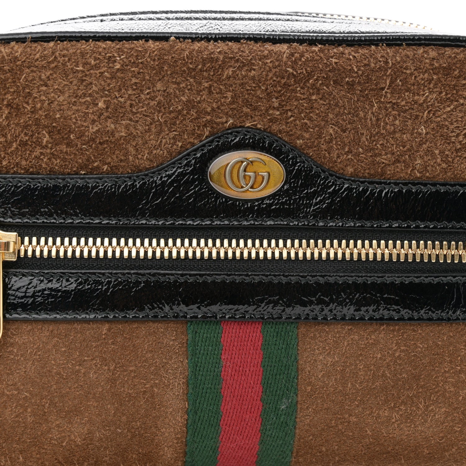 Gucci Suede Small Ophidia Belt Bag 85 34 Brown 8 of 10