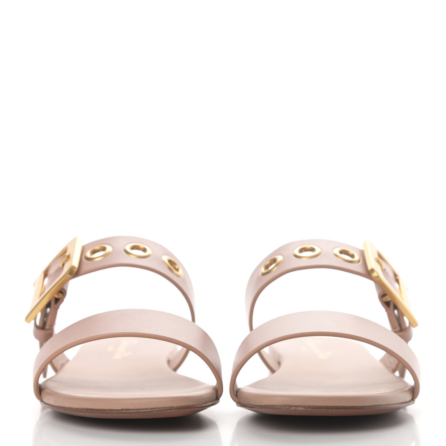 Christian Dior Calfskin D-Dior Slide Sandals 36 Rose De Vents 2 of 4