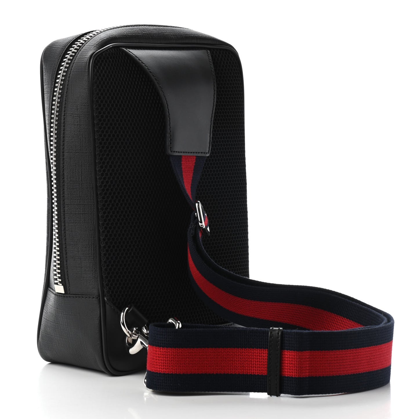 GG Supreme Monogram Web Belt Bag Black Grey