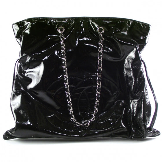 Patent Bonbons Shopper Tote Black