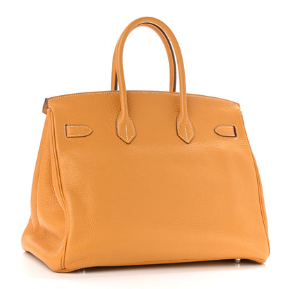 Hermes Taurillon Clemence Birkin 35 Moutarde 3 of 11