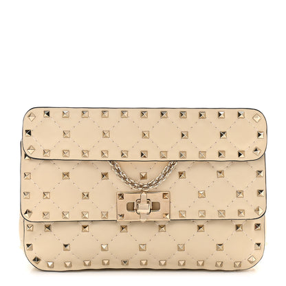 Valentino Garavani Nappa Small Rockstud Spike Shoulder Bag Light Ivory 1 of 9