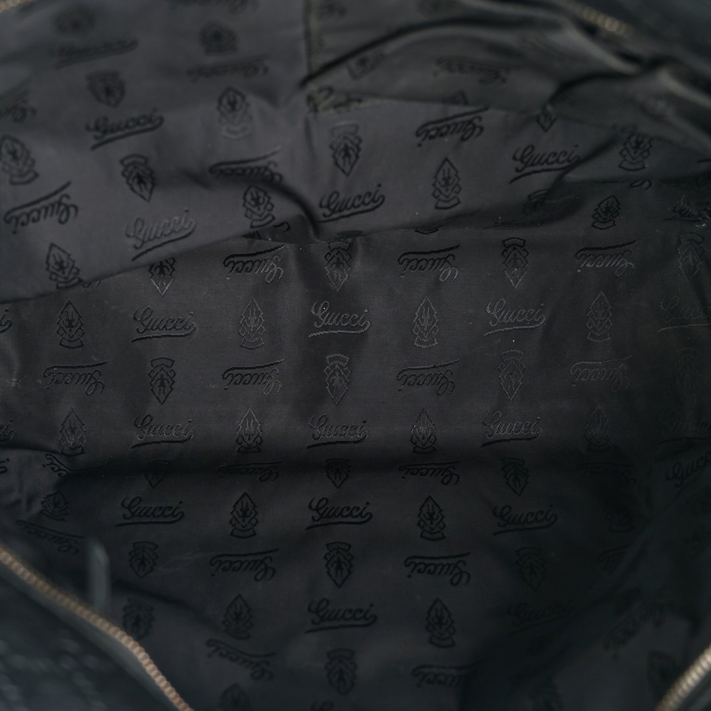 Guccissima Medium Zippered Shopping Tote Black