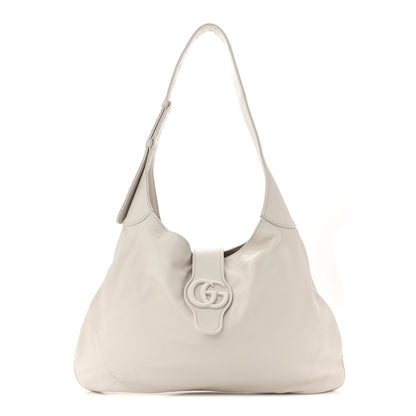 Gucci Goatskin Monochrome Large Aphrodite Shoulder Bag Mystic White 1 of 10