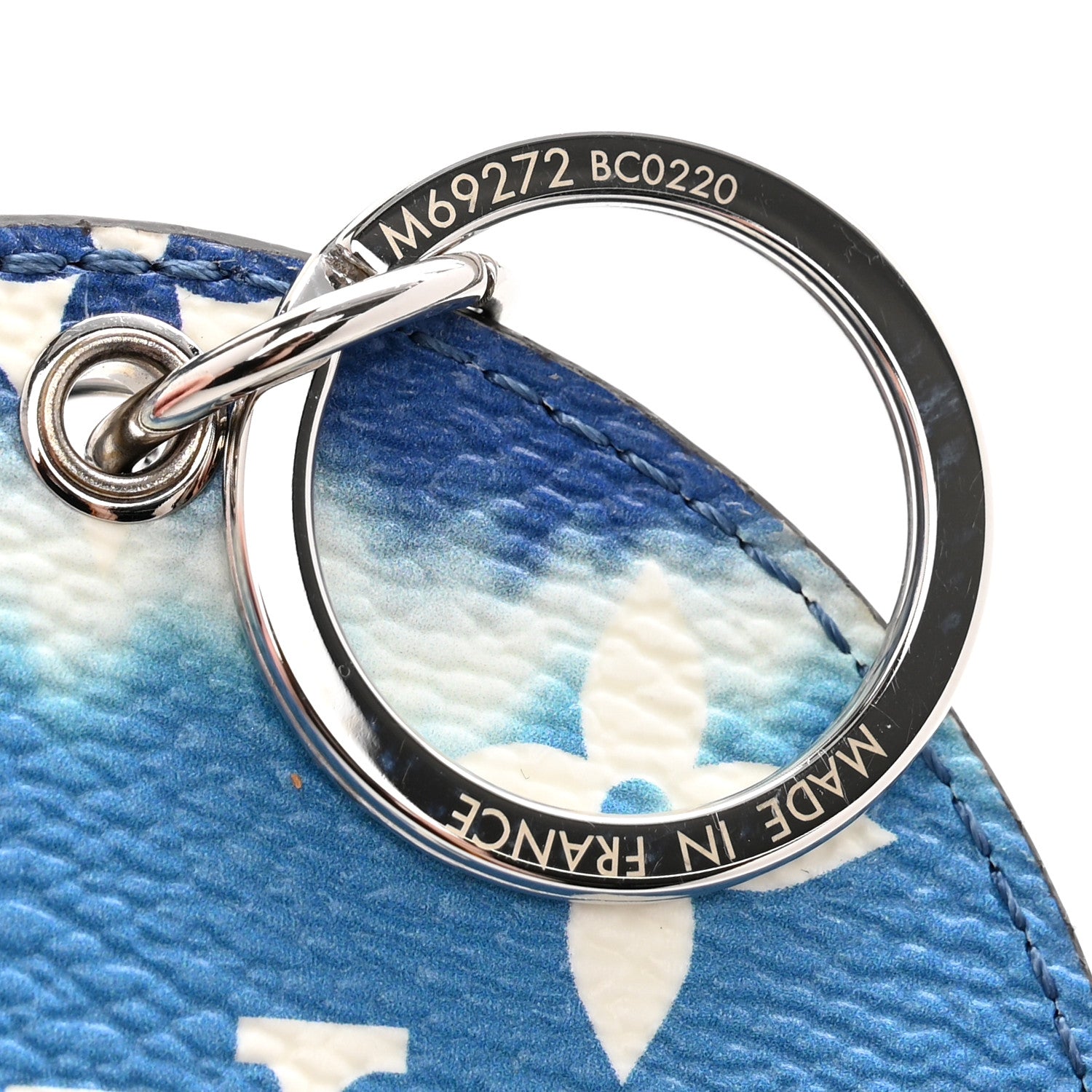 Louis Vuitton Monogram Escale Bag Charm Key Holder Blue 4 of 6