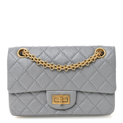 Chanel Aged Calfskin Quilted 2.55 Reissue Mini Flap Grey 1 of 10