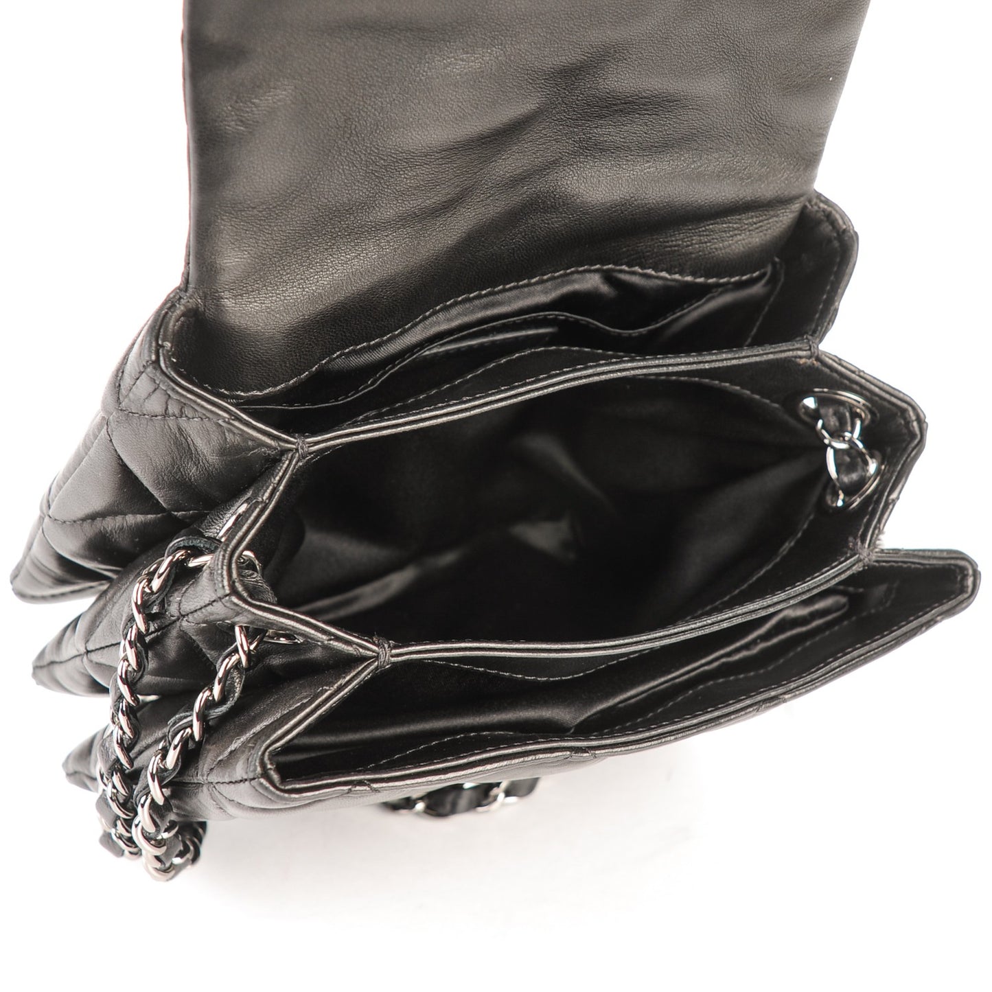 Lambskin Quilted Mini Chanel 3 Flap Black