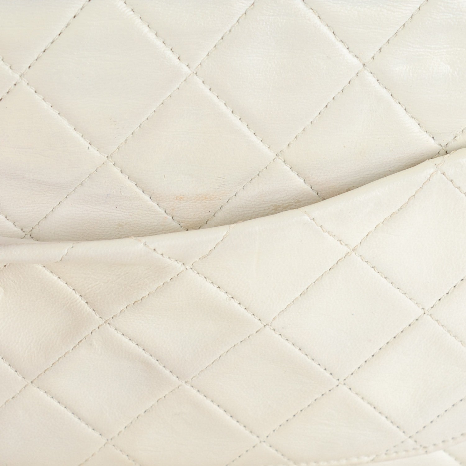 Chanel Lambskin Quilted Medium Double Flap White 11 of 15