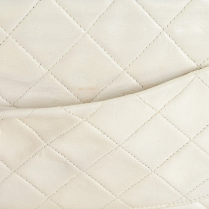 Chanel Lambskin Quilted Medium Double Flap White 11 of 15