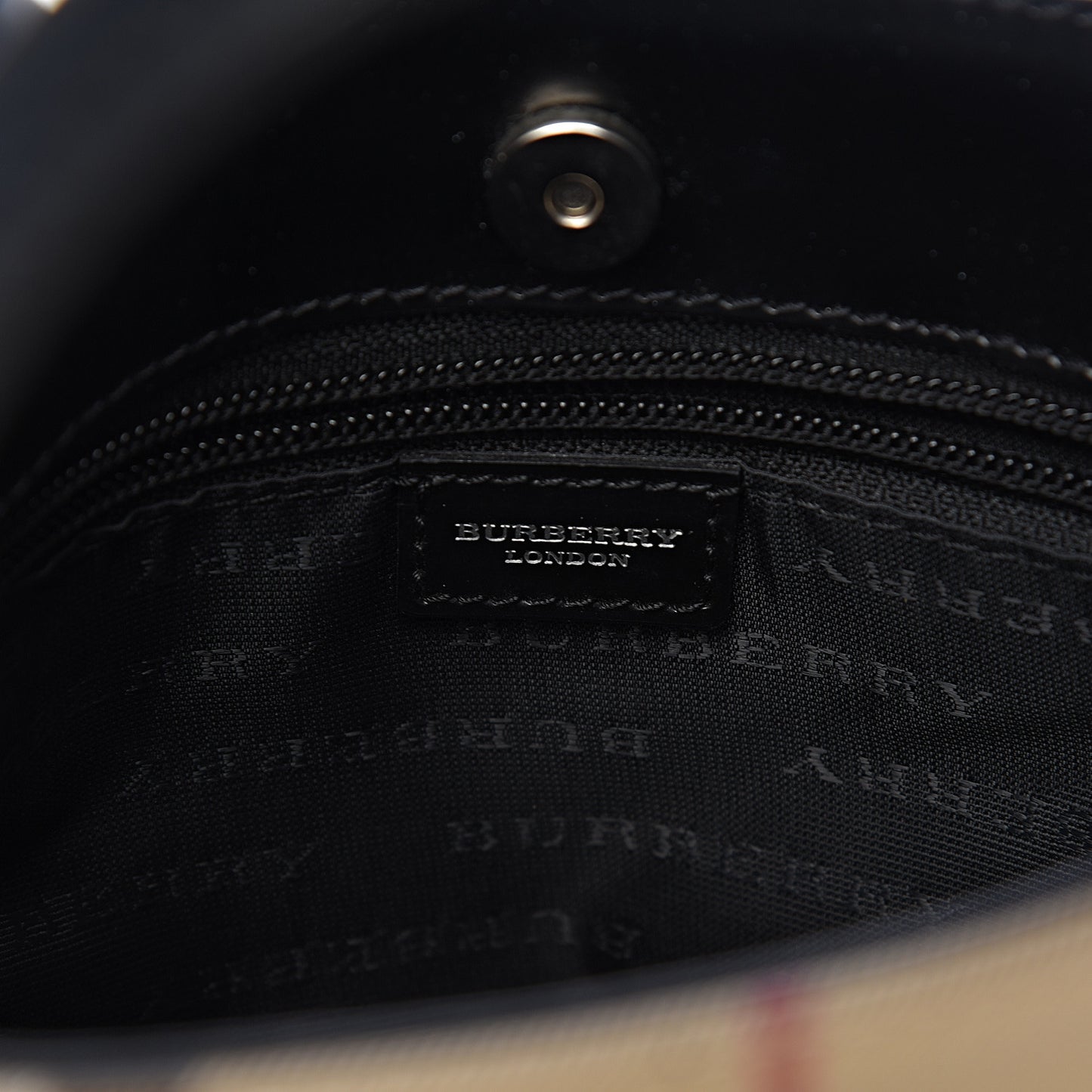 House Check Small Tote Black