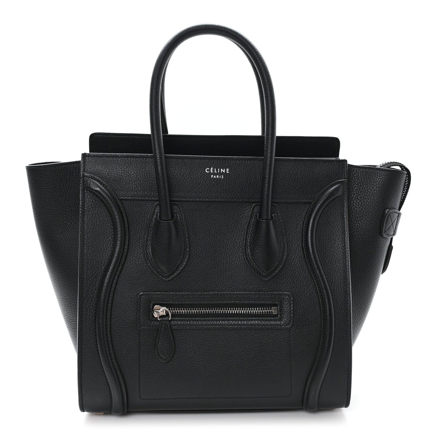 Drummed Calfskin Micro Luggage Black